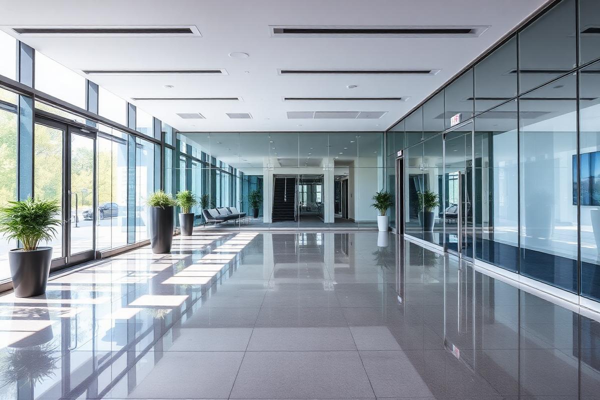 Clean commercial lobby in Los Angeles County