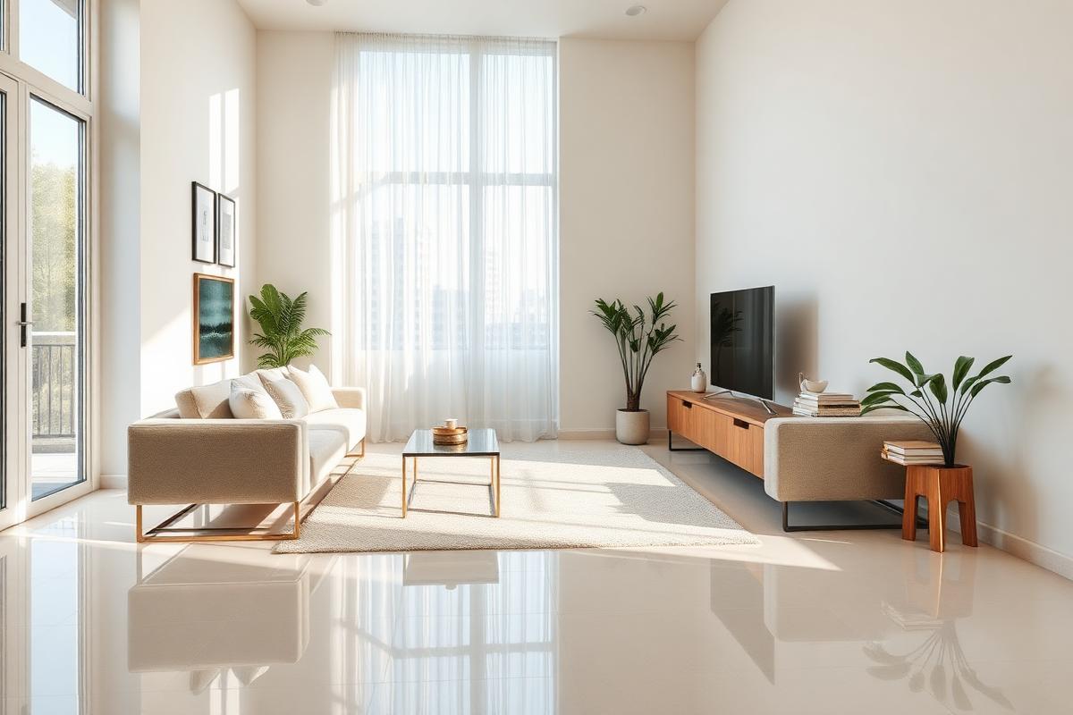Spotless living room cleaned by Cleaning Group INC in Los Angeles